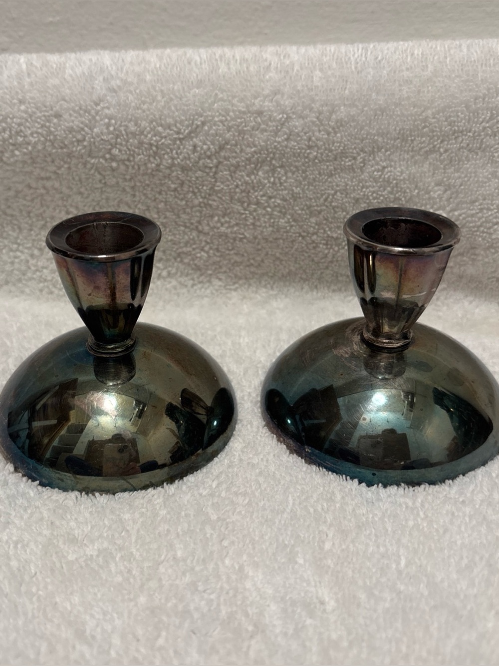 Vintage Oneida Silver Candlestick Holder set of two